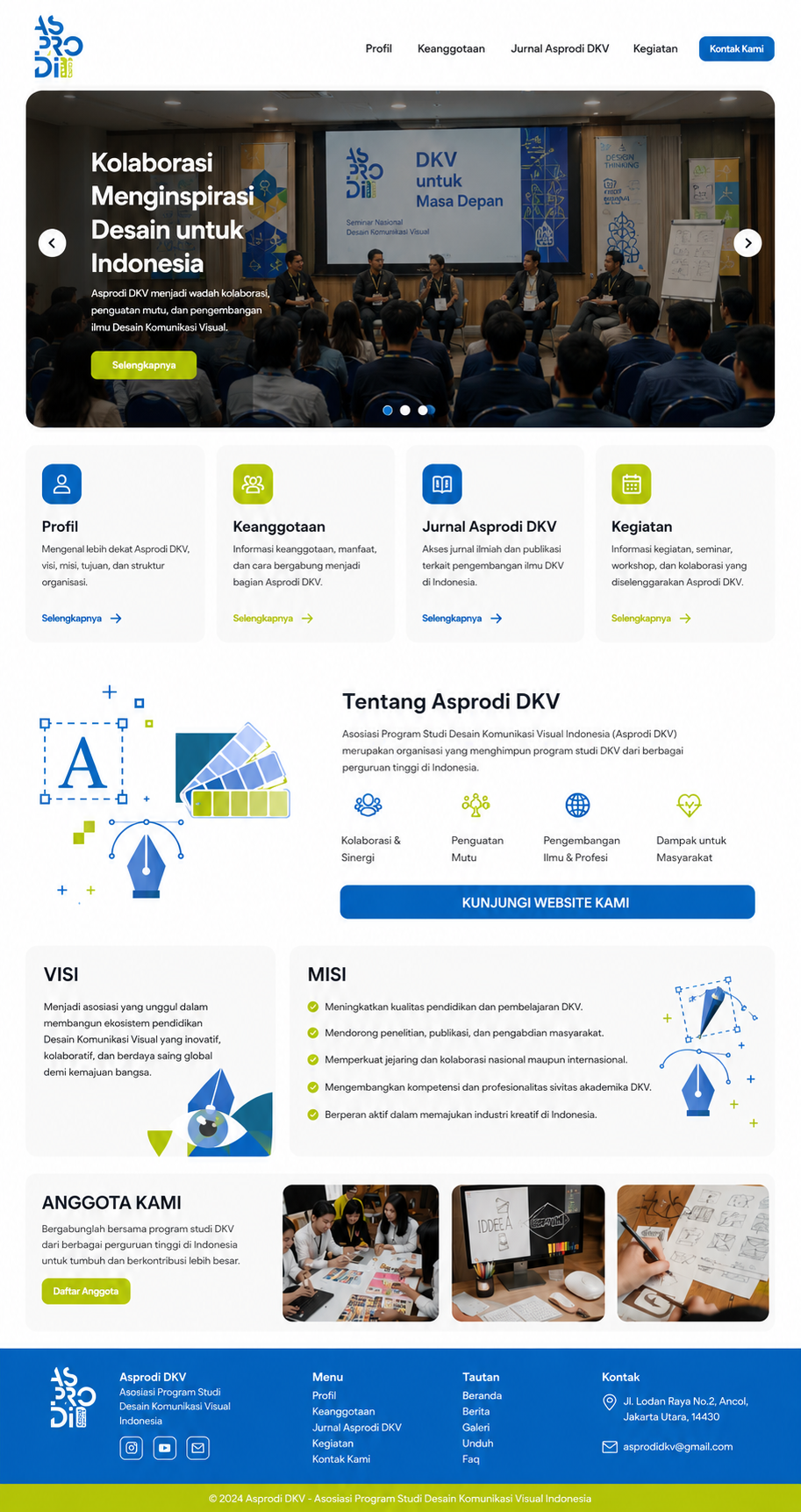 Landing Page ASPRODI DKV